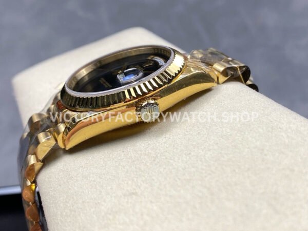 8+ Factory Counterweight Rolex Day-Date 18038 36mm Full Yellow Gold Black Dial (6) 8+ Factory Counterweight Rolex Day-Date 18038 36mm Full Yellow Gold Black Dial