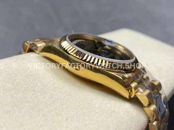 8+ Factory Counterweight Rolex Day-Date 18038 36mm Full Yellow Gold Black Dial (9) 8+ Factory Counterweight Rolex Day-Date 18038 36mm Full Yellow Gold Black Dial