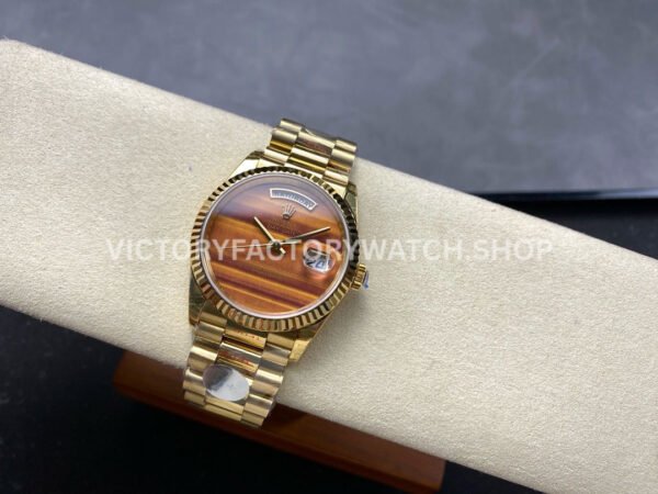 8+ Factory Counterweight Rolex Day-Date 18038 36mm Full Yellow Gold Orange Gradient Dial