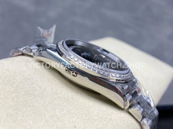 8+ Factory Counterweight Rolex Day-Date 18209 36mm Diamond Bezel Full White Gold Black Dial (3) 8+ Factory Counterweight Rolex Day-Date 18309 36mm Diamond Bezel Full White Gold Black Dial