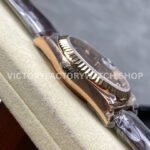 8+ Factory Counterweight Rolex Day-Date 36mm 128235-0037 Rose (7) 8+ Factory Counterweight Rolex Day-Date 36mm 128235-0037 Rose Gold Crocodile Leather Strap Diamond Mope&Baguette Diamond Brown Ombré Dial