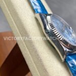 8+ Factory Counterweight Rolex Day-Date 36mm 128236-0008 White Gold Crocodile (6) 8+ Factory Counterweight Rolex Day-Date 36mm 128236-0008 Platinum Crocodile Leather Strap Roman Numerals Ice Blue Dial