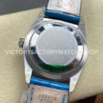 8+ Factory Counterweight Rolex Day-Date 36mm 128236-0009 White Gold Crocodil (3) 8+ Factory Counterweight Rolex Day-Date 36mm 128236-0009 Platinum Crocodile Leather Strap Baguette Diamond Ice Blue Dial