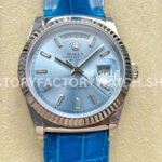 8+ Factory Counterweight Rolex Day-Date 36mm 128236-0009 White Gold Crocodil (4) Rolex Day-Date 128236 luxury replica watch 36mm