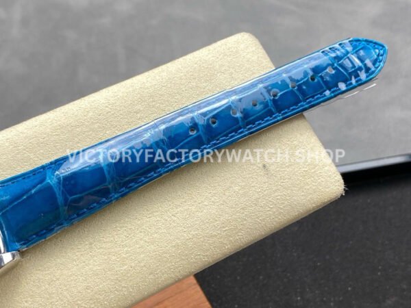 8+ Factory Counterweight Rolex Day-Date 36mm 128236-0009 White Gold Crocodil (6) 8+ Factory Counterweight Rolex Day-Date 36mm 128236-0009 Platinum Crocodile Leather Strap Baguette Diamond Ice Blue Dial