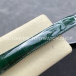 8+ Factory Counterweight Rolex Day-Date 36mm 128238-0118 Yellow Gold Crocodile Leather Strap Roman Numerals Green Ombré Dial