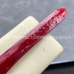 8+ Factory Counterweight Rolex Day-Date 36mm 128238 Yellow Gold Crocodile Leather Strap Diamond Mope Baguette Diamond Red Ombré Dial