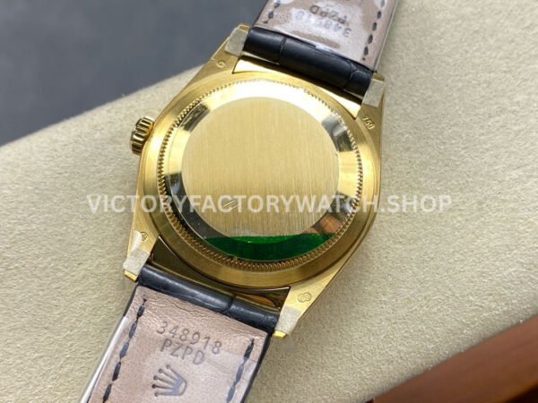 8+ Factory Counterweight Rolex Day-Date 36mm 18038 Yellow Gold Crocodile Leather Strap Black Dial (1) 8+ Factory Counterweight Rolex Day-Date 36mm 18038 Yellow Gold Crocodile Leather Strap Black Dial