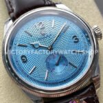 8+ Factory Rolex 1908 52506-0002 39mm Platinum Leather Strap Arabic Numerals Ice Blue Dial