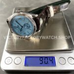 8+ Factory Rolex 1908 52506-0002 39mm Platinum Leather Strap Arabic Numerals Ice Blue Dial