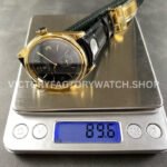 8+ Factory Rolex 1908 52508-0002 39mm Yellow Gold Leather Strap Arabic Numerals Black Dial