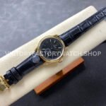 8+ Factory Rolex 1908 52508-0002 39mm Yellow Gold Leather Strap Arabic Numerals Black Dial