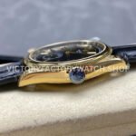 8+ Factory Rolex 1908 52508-0002 39mm Yellow Gold Leather Strap Arabic Numerals Black Dial