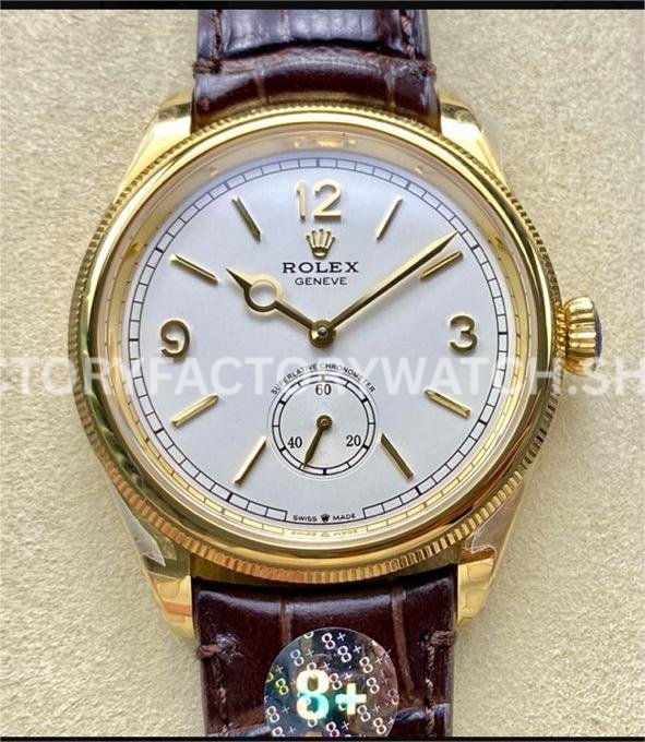 Rolex 1908 52508 replica yellow gold watch 39mm 8+ Factory