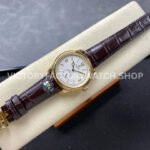 8+ Factory Rolex 1908 52508-0006 39mm Yellow Gold Leather Strap Arabic Numerals White Dial
