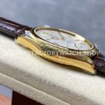 8+ Factory Rolex 1908 52508-0006 39mm Yellow Gold Leather Strap Arabic Numerals White Dial