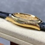 8+ Factory Rolex 1908 52508 39mm Yellow Gold Leather Strap Arabic Numerals Champagne Dial