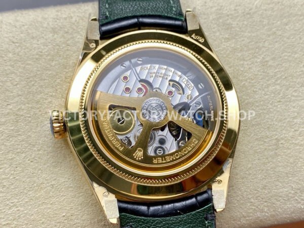 8+ Factory Rolex 1908 52508 39mm Yellow Gold Leather Strap Arabic Numerals Champagne Dial