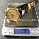 8+ Factory Rolex 1908 52508 39mm Yellow Gold Leather Strap Arabic Numerals Champagne Dial