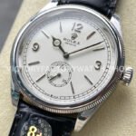 8+ Factory Rolex 1908 52509-0006 39mm White Gold Leather Strap Arabic Numerals White Dial