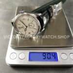 8+ Factory Rolex 1908 52509-0006 39mm White Gold Leather Strap Arabic Numerals White Dial