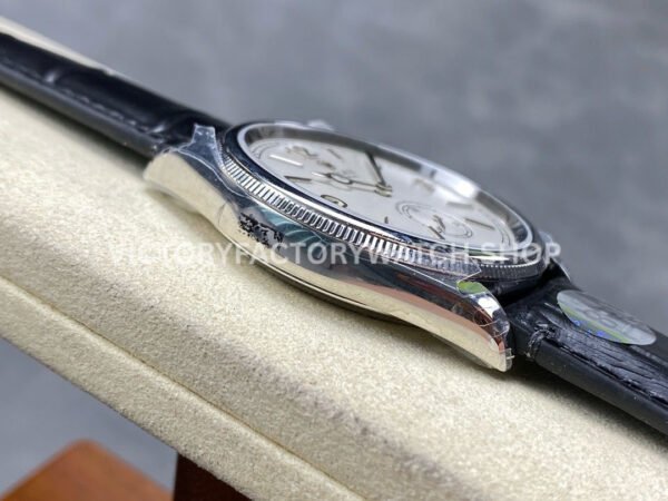 8+ Factory Rolex 1908 52509-0006 39mm White Gold Leather Strap Arabic Numerals White Dial