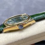 8+ Factory Rolex 1908 M52508 39mm Yellow Gold Leather Strap Arabic Numerals Green Dial
