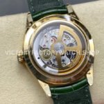 8+ Factory Rolex 1908 M52508 39mm Yellow Gold Leather Strap Arabic Numerals Green Dial
