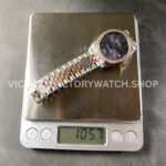 8+ Factory Counterweight Rolex Datejust 278381RBR-0020 31mm Diamond Rose Gold Bezel Half Rose Gold Diamond Roman Numerals Purple Dial Jubilee