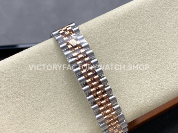 8+ Factory Counterweight Rolex Datejust 278381RBR-0024 31mm Diamond Rose Gold Bezel Half Rose Gold Diamond Pink Dial Jubilee