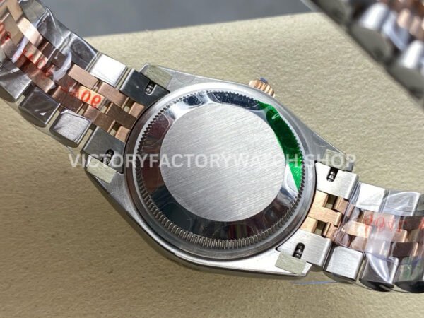 8+ Factory Counterweight Rolex Datejust 278381RBR-0024 31mm Diamond Rose Gold Bezel Half Rose Gold Diamond Pink Dial Jubilee