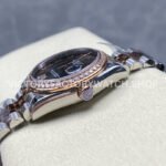 8+ Factory Counterweight Rolex Datejust 278381RBR-0030 31mm Diamond Rose Gold Bezel Half Rose Gold Diamond Roman Numerals Grey Dial Jubilee