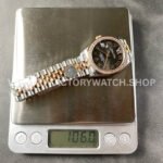 8+ Factory Counterweight Rolex Datejust 278381RBR-0030 31mm Diamond Rose Gold Bezel Half Rose Gold Diamond Roman Numerals Grey Dial Jubilee