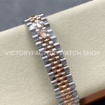 8+ Factory Counterweight Rolex Datejust 278381RBR-0030 31mm Diamond Rose Gold Bezel Half Rose Gold Diamond Roman Numerals Grey Dial Jubilee