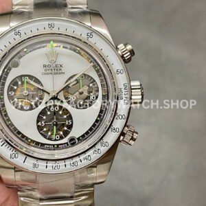AMG Factory Rolex Daytona Panda Limited Edition 40mm Full 904L Steel White Hollow Dial