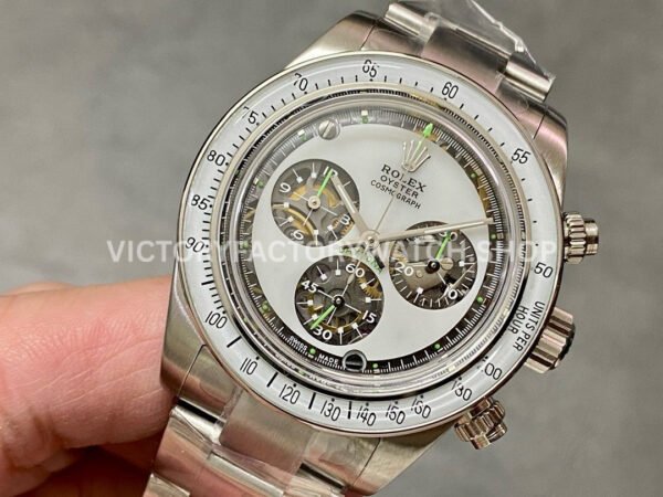 AMG Factory Rolex Daytona Panda Limited Edition 40mm Full 904L Steel White Hollow Dial