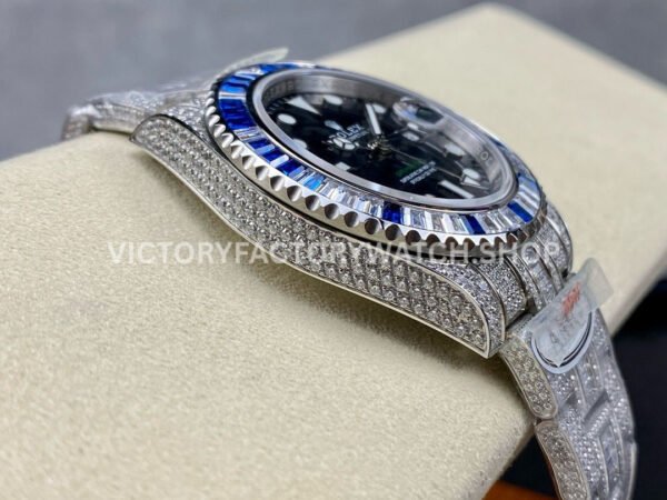 AMG Factory Rolex GMT-Master II 116769TBR-74779BR 40mm Blue Diamond Bezel Full 904L Black Dial