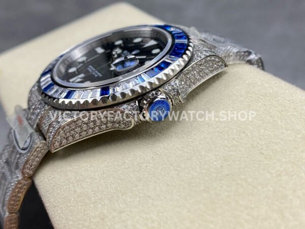 AMG Factory Rolex GMT-Master II 116769TBR-74779BR 40mm Blue Diamond Bezel Full 904L Black Dial