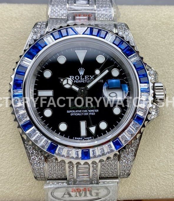 Rolex GMT-Master II diamond replica watch 40mm