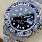 AMG Factory Rolex GMT-Master II 116769TBR-74779BR 40mm Blue Diamond Bezel Full 904L Black Dial