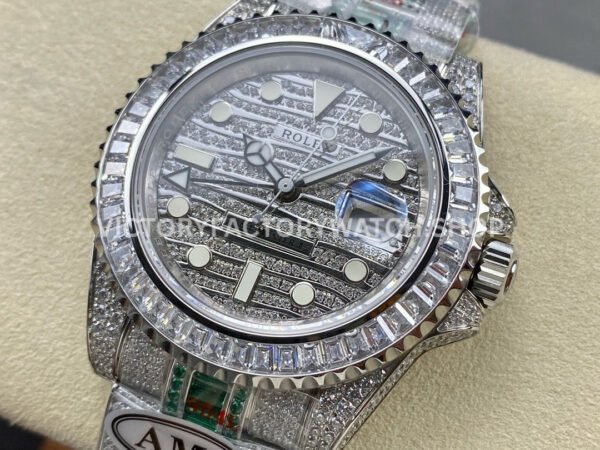 AMG Factory Rolex GMT-Master II 116769TBR-74779BR 40mm Full 904L Half Green Bracelet Material Diamond Dial