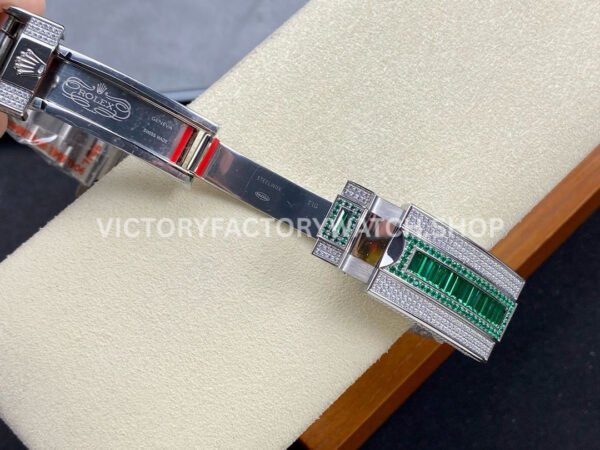 AMG Factory Rolex GMT-Master II 116769TBR-74779BR 40mm Full 904L Half Green Bracelet Material Diamond Dial