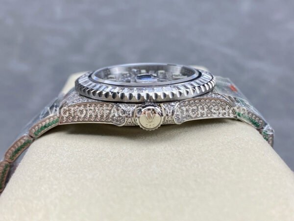 AMG Factory Rolex GMT-Master II 116769TBR-74779BR 40mm Full 904L Half Green Bracelet Material Diamond Dial