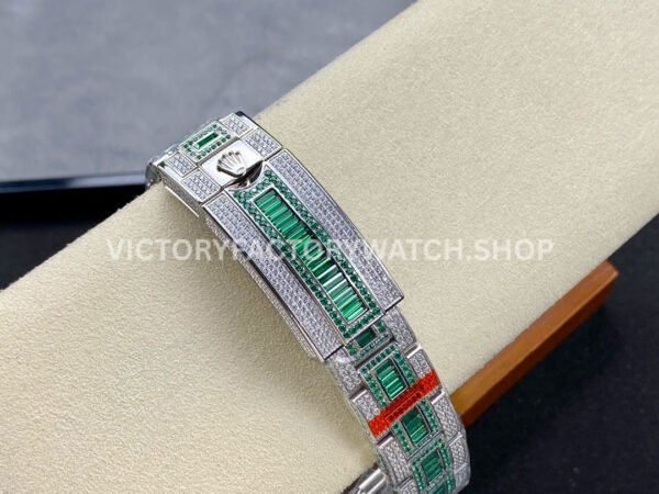 AMG Factory Rolex GMT-Master II 116769TBR-74779BR 40mm Full 904L Half Green Bracelet Material Diamond Dial