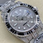 AMG Factory Rolex Submariner 116610 40mm Black White Diamond Bezel Full 904L Diamond  Diamond Dial