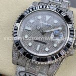 AMG Factory Rolex Submariner 116610 40mm Black White Diamond Bezel Full 904L Diamond  Diamond Dial