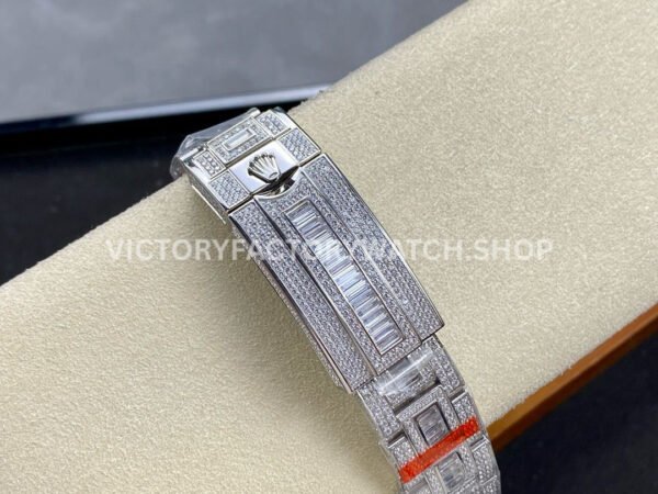 AMG Factory Rolex Submariner 116610 40mm Black White Diamond Bezel Full 904L Diamond  Diamond Dial