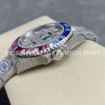 AMG Factory Rolex Submariner 116610 40mm Blue Red Diamond Bezel Full 904L Diamond Diamond Dial