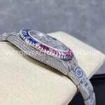 AMG Factory Rolex Submariner 116610 40mm Blue Red Diamond Bezel Full 904L Diamond Diamond Dial