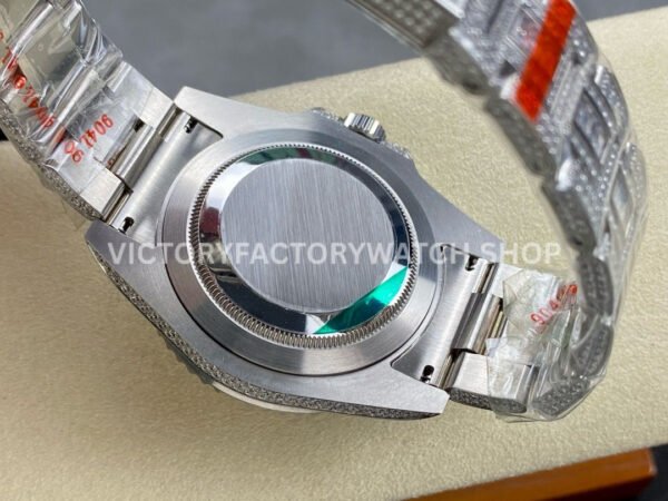 AMG Factory Rolex Submariner 116610 40mm Blue White Diamond Bezel Full 904L Diamond Blue Word Pin Diamond Dial